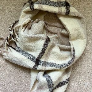 Womans plaid scarf, winter plaid scarf